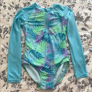Cat & Jack Blue and Green Rashguard Swimwear